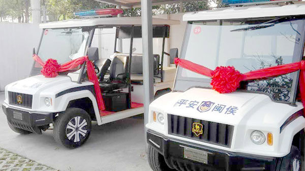 福建瑪西爾悍馬電動(dòng)巡邏車交付使用