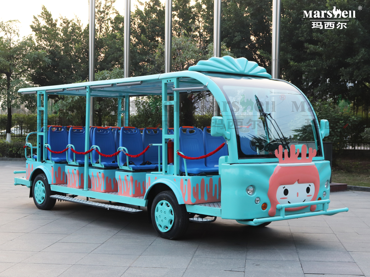 珊瑚主題造型電動觀光車