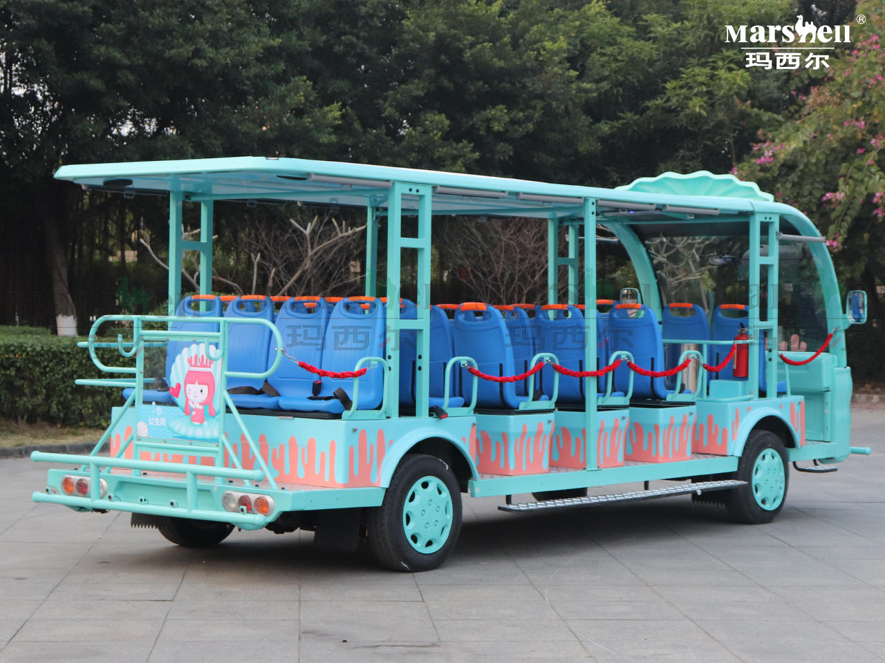 珊瑚主題造型電動觀光車