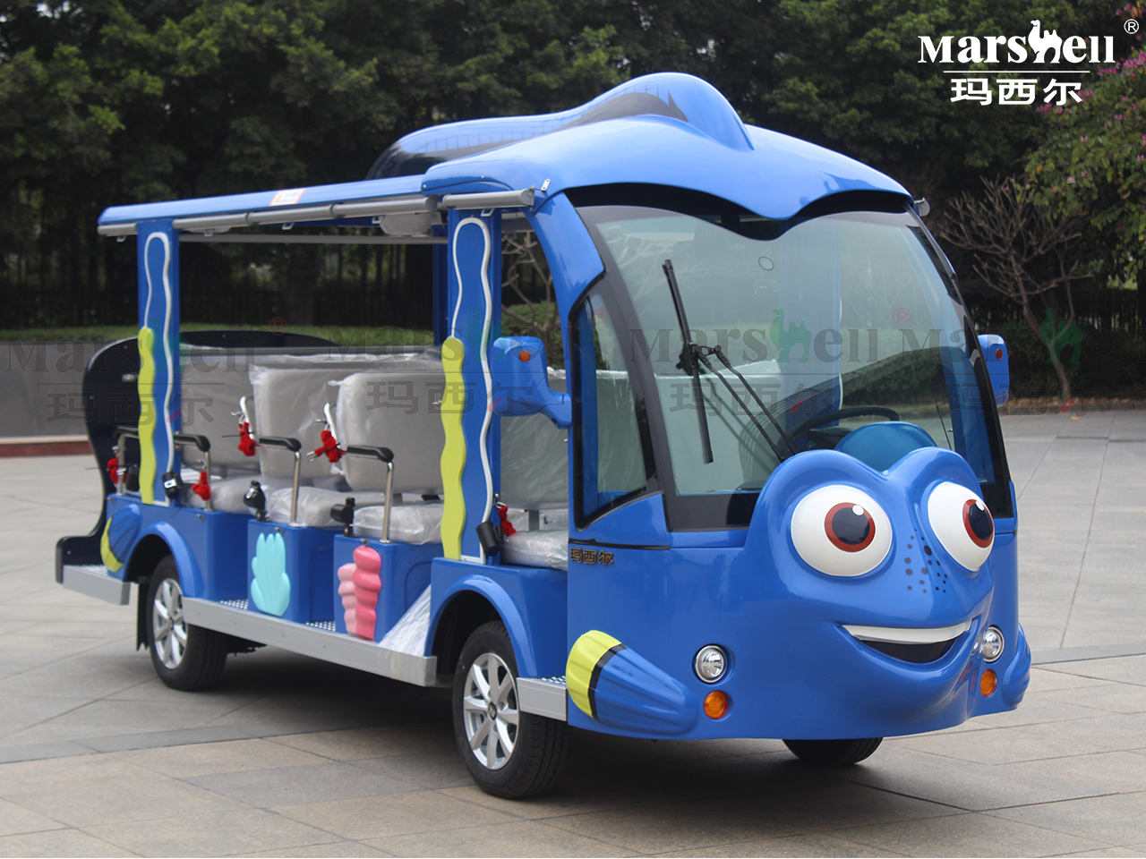 藍(lán)藻魚主題造型電動(dòng)觀光車