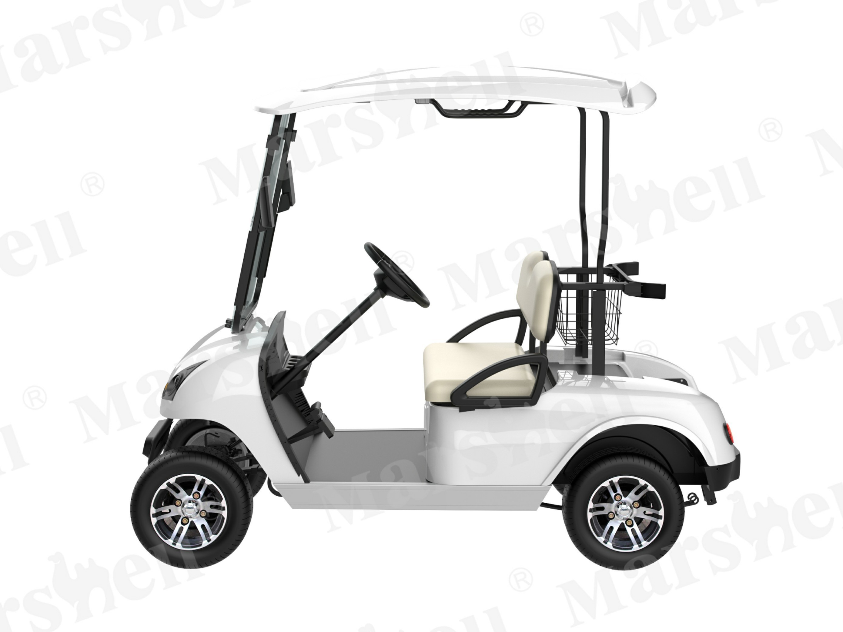 兩座電動(dòng)高爾夫球車