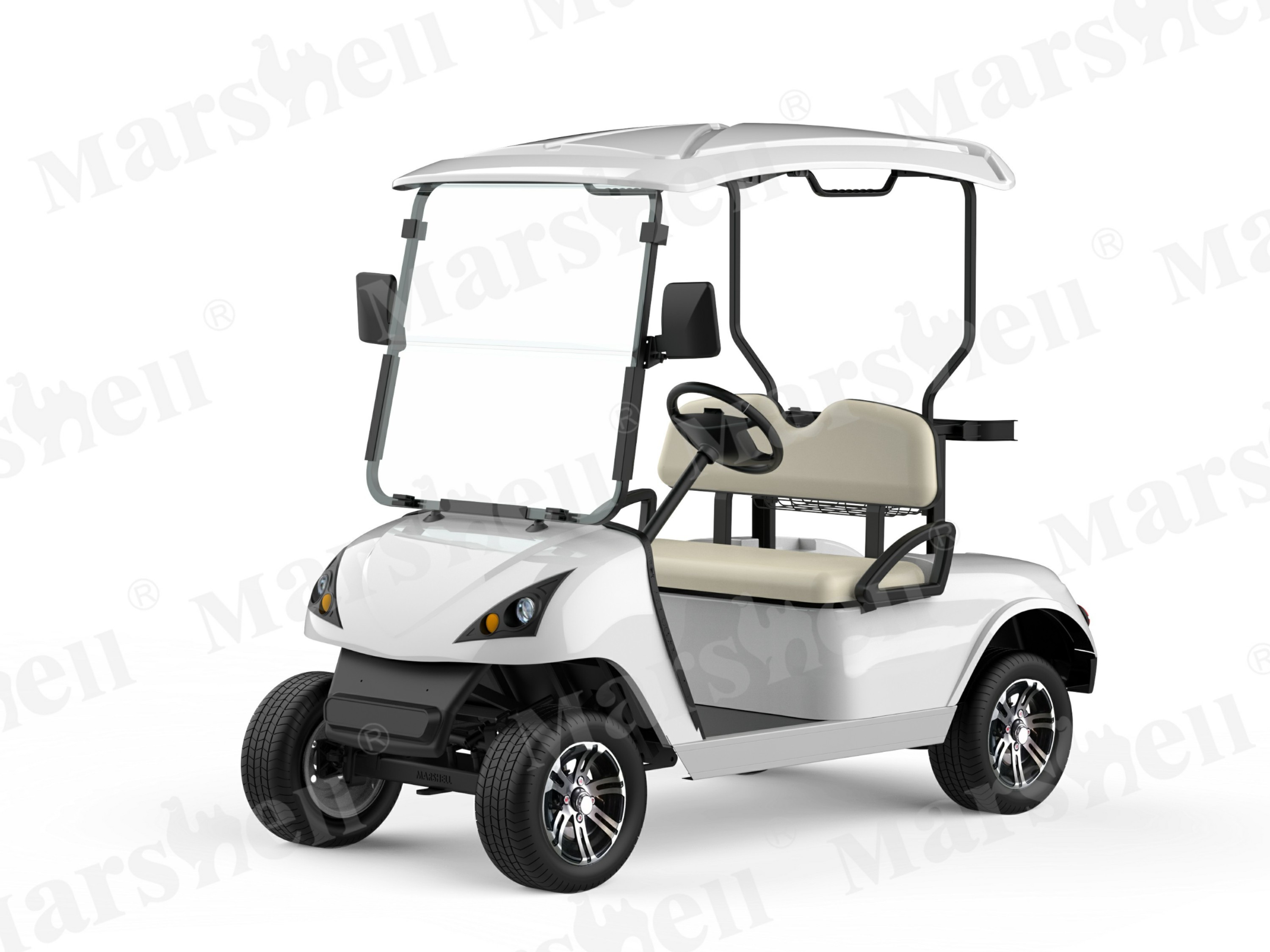 兩座電動(dòng)高爾夫球車